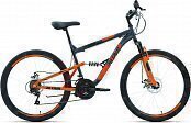 Велосипед ALTAIR MTB FS 26 2.0 disc (2021) темно-серый/оранжевый