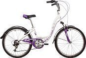 Велосипед NOVATRACK BUTTERFLY 24" (2022) белый-фиолетовый